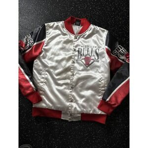NBA Chicago Bulls Fanimation All Over Print Satin Jacket Mens SIZE SMALL